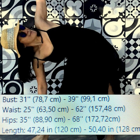 Natural Ecofriendly Cotton Soft Black Dress-One Size (XS-XL) - Picture 9 of 10